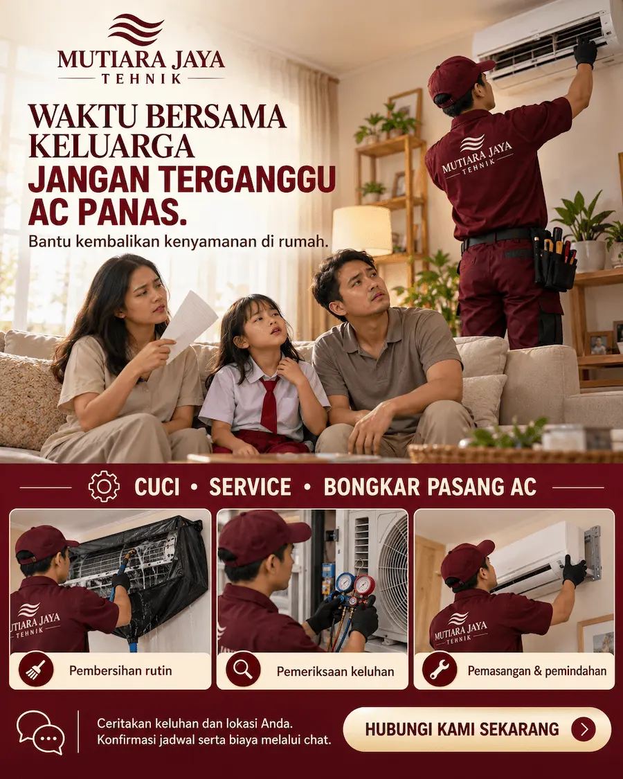 Mutiara Jaya Tehnik: layanan cuci, service, dan bongkar pasang AC untuk kenyamanan keluarga di rumah